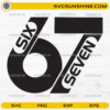 Six Seven 67 SVG number design