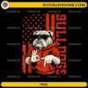 Six Seven Funny Bulldog PNG football American flag design