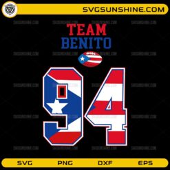 Team Benito 94 SVG Bad Bunny Super Bowl LX football design