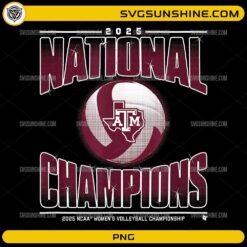 Texas A&M National Champions PNG women’s volleyball design