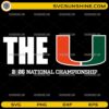 The U 2026 Football Champions SVG Miami college football design