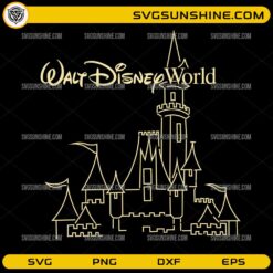 Walt Disney World Castle SVG line art digital design