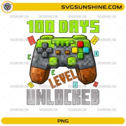 100 Days of School Level Unlocked PNG gamer controller design