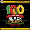 100 Years of Black Excellence 1926–2026 PNG centennial celebration design