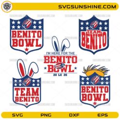 Bad Bunny Benito Bowl SVG Bundle 2026 for Team Benito football designs
