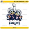Bandit Heeler and Bluey New England Patriots Super Bowl PNG cartoon football design