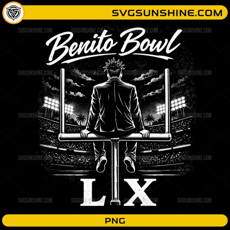 Benito Bowl LX PNG – Bad Bunny Super Bowl Halftime Show PNG Design