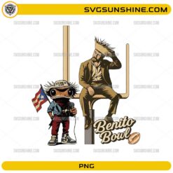 Benito Bowl PNG funny bad bunny frog with Puerto Rican flag
