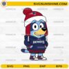 Bluey New England Patriots SVG cute winter football fan character design