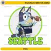 Bluey Seattle Seahawks football PNG cute cartoon fan design