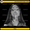 Cardi B black and white PNG portrait design