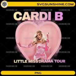 Cardi B Little Miss Drama Tour PNG heart style design