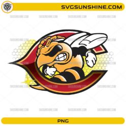 Colton High School Hornet Mascot PNG aggressive yellow jacket team logo