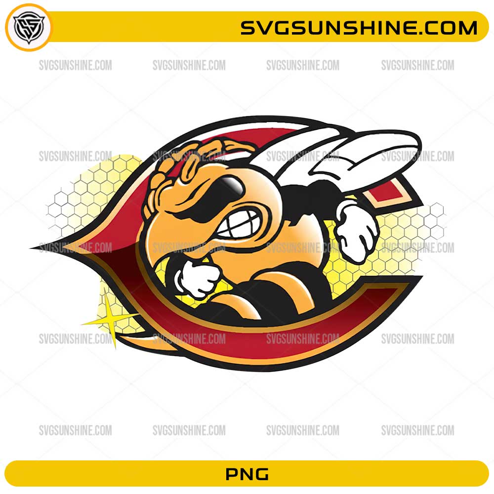 Colton High School Hornet Mascot PNG aggressive yellow jacket team logo