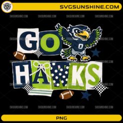 Go Hawks PNG Design | Cute Seattle Seahawks Football Mascot PNG