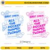 Guest Check All The Mickey Shaped Things SVG Disney inspired receipt design with Mickey shaped snacks