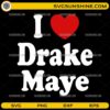 I Love Drake Maye 10 New England Patriots SVG football fan design