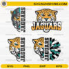 Jaguar team logo SVG set with fierce jaguar head sports designs