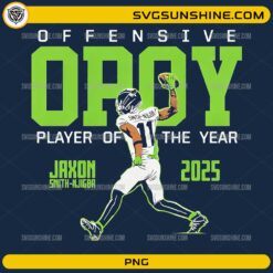 Jaxon Smith-Njigba Offensive Player of the Year PNG Seattle Seahawks graphic
