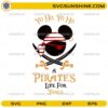 Mickey pirate head with bandana and crossed swords Yo Ho A Pirate’s Life For Three design