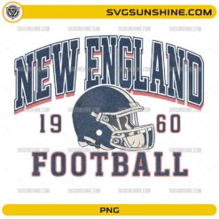 New England Football 1960 PNG vintage football helmet retro design