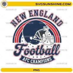 New England Patriots AFC Champions PNG vintage football helmet design