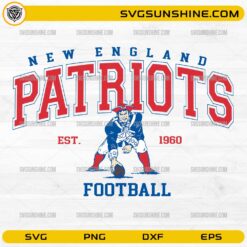 New England Patriots Football SVG EST 1960 vintage logo design