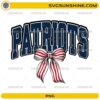 Patriots Bow PNG New England Patriots football text with red white blue bow