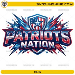Patriots Nation PNG New England Patriots shield football fan art design
