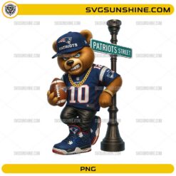 Patriots Street Bear Football PNG cool bear New England mascot design