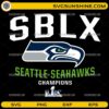 SBLX Seattle Seahawks SVG Super Bowl LX Champions design