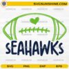Seahawks football love SVG cute heart fan design