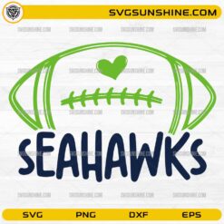 Seahawks Football Love SVG PNG DXF EPS | Cute Seattle Fan Heart Design