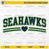 Seahawks love wordmark SVG Seattle football heart design