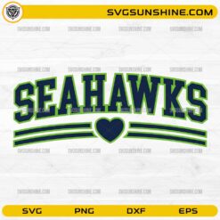 Seahawks Love Wordmark SVG PNG DXF EPS | Seattle Football Fan Heart Design