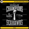 Seattle Seahawks Super Bowl LX Champions PNG with Lombardi Trophy