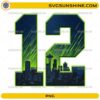 Seattle 12 fan PNG number 12 football skyline design