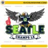 Seattle Champs LX PNG eagle mascot football championship design