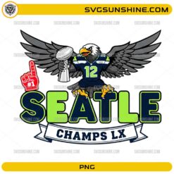 Seattle Champs LX PNG eagle mascot football championship design