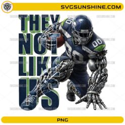 Seattle Cyborg Football PNG They Not Like Us robot player design