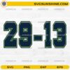 Seattle Seahawks 29-13 SVG Super Bowl LX champions score graphic