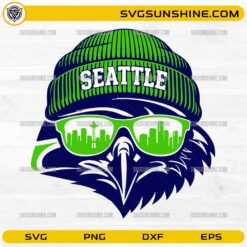 Seattle Seahawks Beanie Hawk SVG | Cool Seattle Football Mascot Design