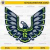 Seattle Seahawks Eagle 12 SVG football mascot logo design