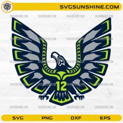Seattle Seahawks Eagle 12 SVG PNG DXF EPS | Seattle Seahawks Football Mascot Logo Design