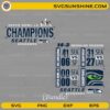 Seattle Seahawks Super Bowl LX Champions bundle SVG playoff run design