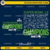 Seattle Seahawks Super Bowl LX Emerald City Champions SVG Bundle design
