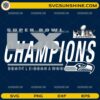 Super Bowl LX Champions Seahawks SVG Seattle football design