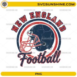 Vintage New England Football Helmet PNG retro football design