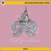 Walt Disney World Castle Bow PNG princess glitter bow design