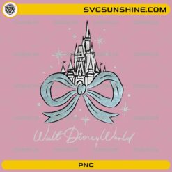 Walt Disney World Castle Bow PNG princess glitter bow design